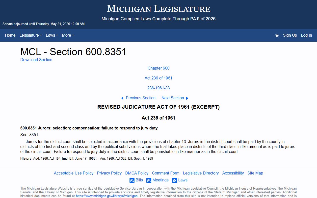 Washtenaw County District Court criminal jurisdiction statute